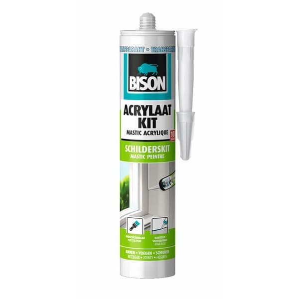 6304753 Bison Acrylic Sealant Universal Transparent Cartridge 300 ml NL/FR