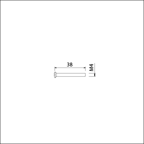 T-patentschroef ijzer vernikkeld m4x38