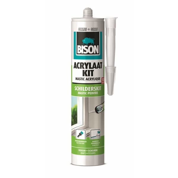 1491143 Bison Acrylic Sealant Universal Grey Cartridge 300 ml NL/FR